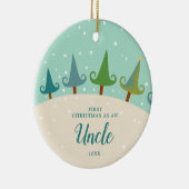 Winterbäume Personalisiert als Onkel Keramik Ornament (Rechts)