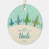 Winterbäume Personalisiert als Onkel Keramik Ornament (Links)