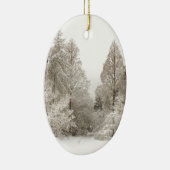 Winterbäume Personalisierte Winterdekoration Keramikornament (Rechts)