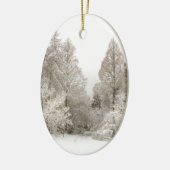 Winterbäume Personalisierte Winterdekoration Keramikornament (Links)