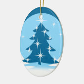 Winterbäume Personalisierte Winterdekoration Keramikornament (Links)
