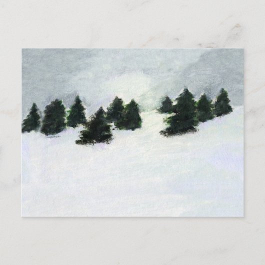 Winterbäume Postkarte (Vorderseite)