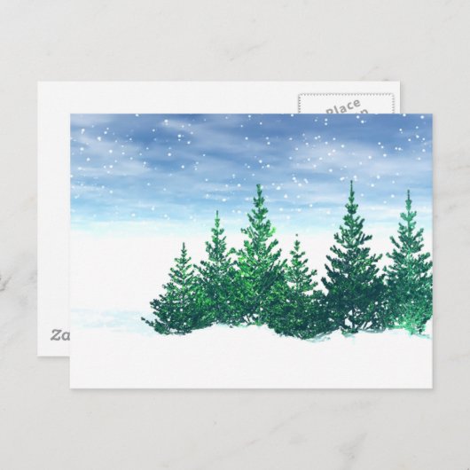 Winterbäume Postkarte (Vorne/Hinten)