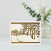 Winterbäume Postkarte (Stehend Vorderseite)