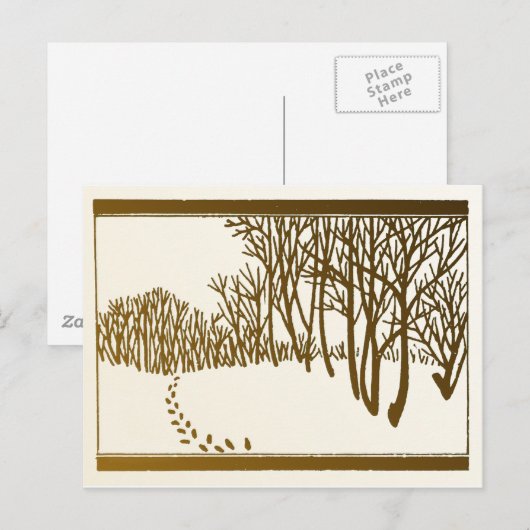 Winterbäume Postkarte (Vorne/Hinten)
