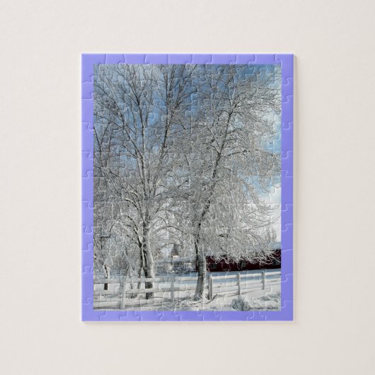 Winterbäume Puzzle (Vertikal)
