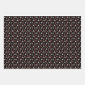 Winterbäume Roter Schwarz-weißer Schnee Geschenkpapier Set (Vorderseite 3)