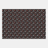 Winterbäume Roter Schwarz-weißer Schnee Geschenkpapier Set (Vorderseite 2)