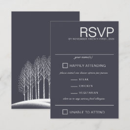 Winterbäume RSVP Karte