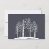 Winterbäume RSVP Karte (Rückseite)
