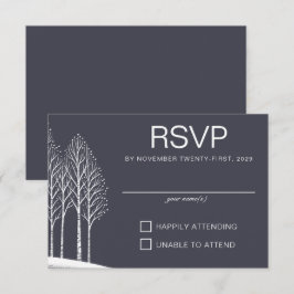 Winterbäume RSVP Karte