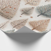 Winterbäume - Rustikaler Urlaubswald (1) Geschenkpapier (Ecke)