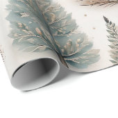 Winterbäume - Rustikaler Urlaubswald (1) Geschenkpapier (Rolleneckpunkt)
