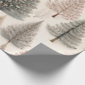 Winterbäume - Rustikaler Urlaubswald (2) Geschenkpapier (Ecke)