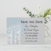 Winterbäume Save the Date Hochzeit (Stehend Vorderseite)