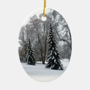Winterbäume Schmuck Personalisierter Winterschmuck Keramikornament