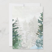 Winterbäume Schnee 50. Geburtstagsparty Einladung (Rückseite)