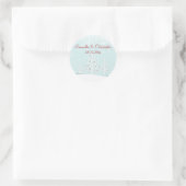 Winterbäume und Schneeflocken Hochzeit Runder Aufkleber (Tasche)