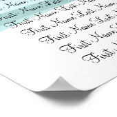 Winterbäume und Schneeflocken Hochzeitsskalender Poster (Ecke)