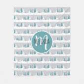 Winterbäume und schneeweiße Muster Fleecedecke (Vorderseite)