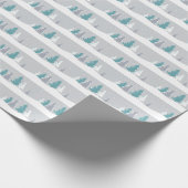 Winterbäume und schneeweiße Muster Geschenkpapier (Ecke)