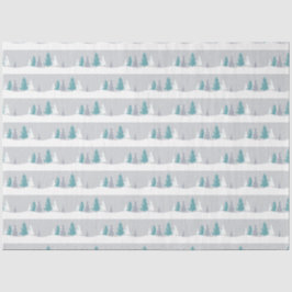 Winterbäume und schneeweiße Muster Seidenpapier