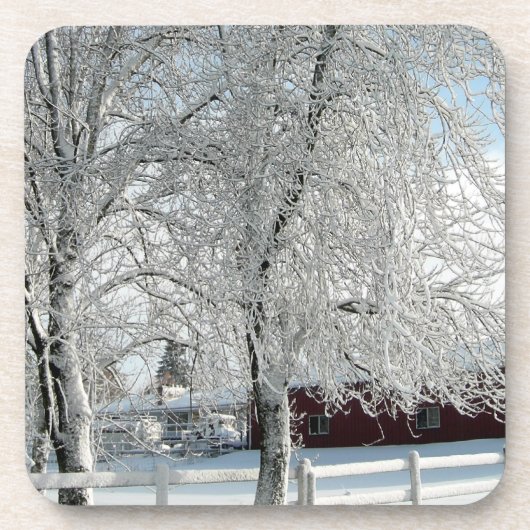 Winterbäume Untersetzer (Vorderseite)