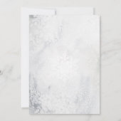 Winterbäume Waldhochzeit speichern Dattelkarte Dankeskarte (Rückseite)