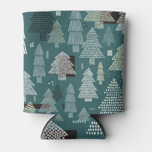 Winterbäume, Weihnachtsmuster der Jahrtausende. Dosenkühler (Vorderseite)