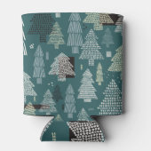 Winterbäume, Weihnachtsmuster der Jahrtausende. Dosenkühler (Rückseite)