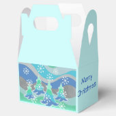 Winterbaumen bevorzugen Frohe Weihnachtsschachtel Geschenkschachtel (Geöffnet)