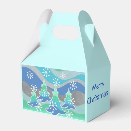 Winterbaumen bevorzugen Frohe Weihnachtsschachtel Geschenkschachtel (Vorderseite)