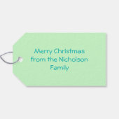 Winterbaumen Grüne Textgeschenke-Tags grün Geschenkanhänger (Rückseite Horizontal)