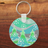 Winterbaumen Grüner Schlüsselanhänger (Vorderseite)