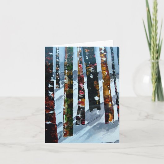 Winterbaumen Leere Mitteilungskarten (Vorderseite)