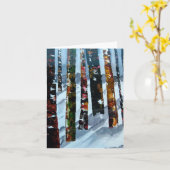 Winterbaumen Leere Mitteilungskarten (Gelbe Blume)