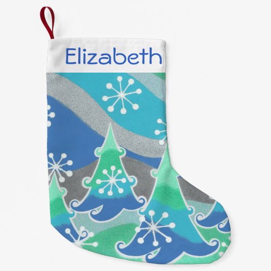 Winterbaumen Name Strumpf Kleiner Weihnachtsstrumpf (Vorderseite)