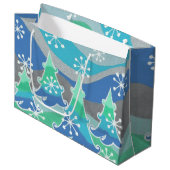 Winterbaumgeschenk-Tasche groß Große Geschenktüte (Vorderseite Schrägansicht)