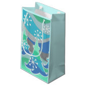 Winterbaumgeschenktasche klein kleine geschenktüte (Rückseite Schrägansicht)