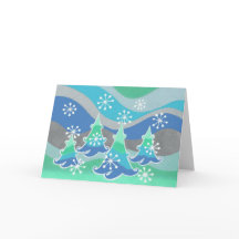 Winterbaumgrüßkarte