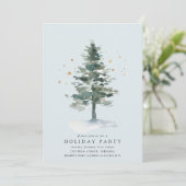 Winterbaumkarte Einladung (Stehend Vorderseite)