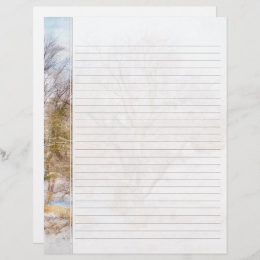 Winterbaumkunstschriftpapier (Vorne/Hinten)