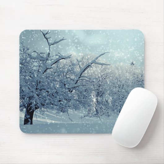 Winterbaumlandschaft Mousepad (Mit Mouse)