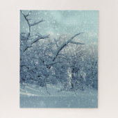 Winterbaumlandschaft Puzzle (Vertikal)