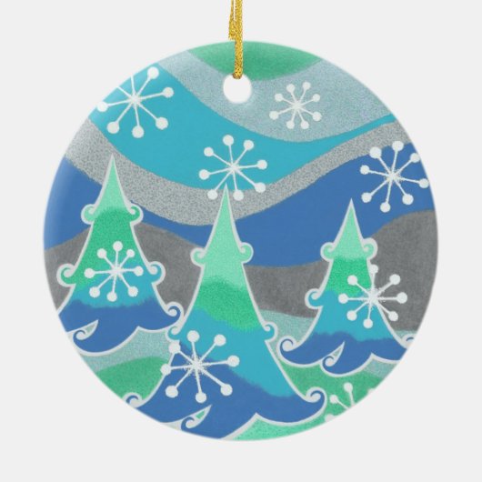 Winterbaumschmuckrunde Keramikornament (Hinten)