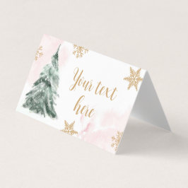 Winterbaumschneeflocken Lebensmitteletikett Oneder Visitenkarten