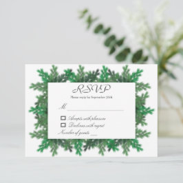 Winterbaumzweige Hochzeit-RSVP-Karte RSVP Karte