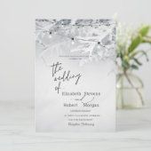 Winterbaumzweige - Schneehunde Einladung (Stehend Vorderseite)