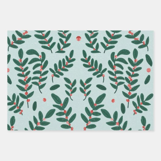 Winterbeerblau Geschenkpapier Set (Vorderseite 3)