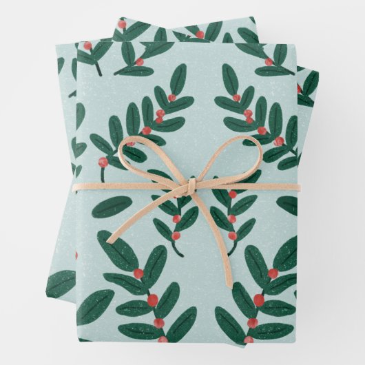 Winterbeerblau Geschenkpapier Set (Beispiel)